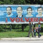 Billboard calling for the return of the Cuban Five
Photo: cubanismo.net